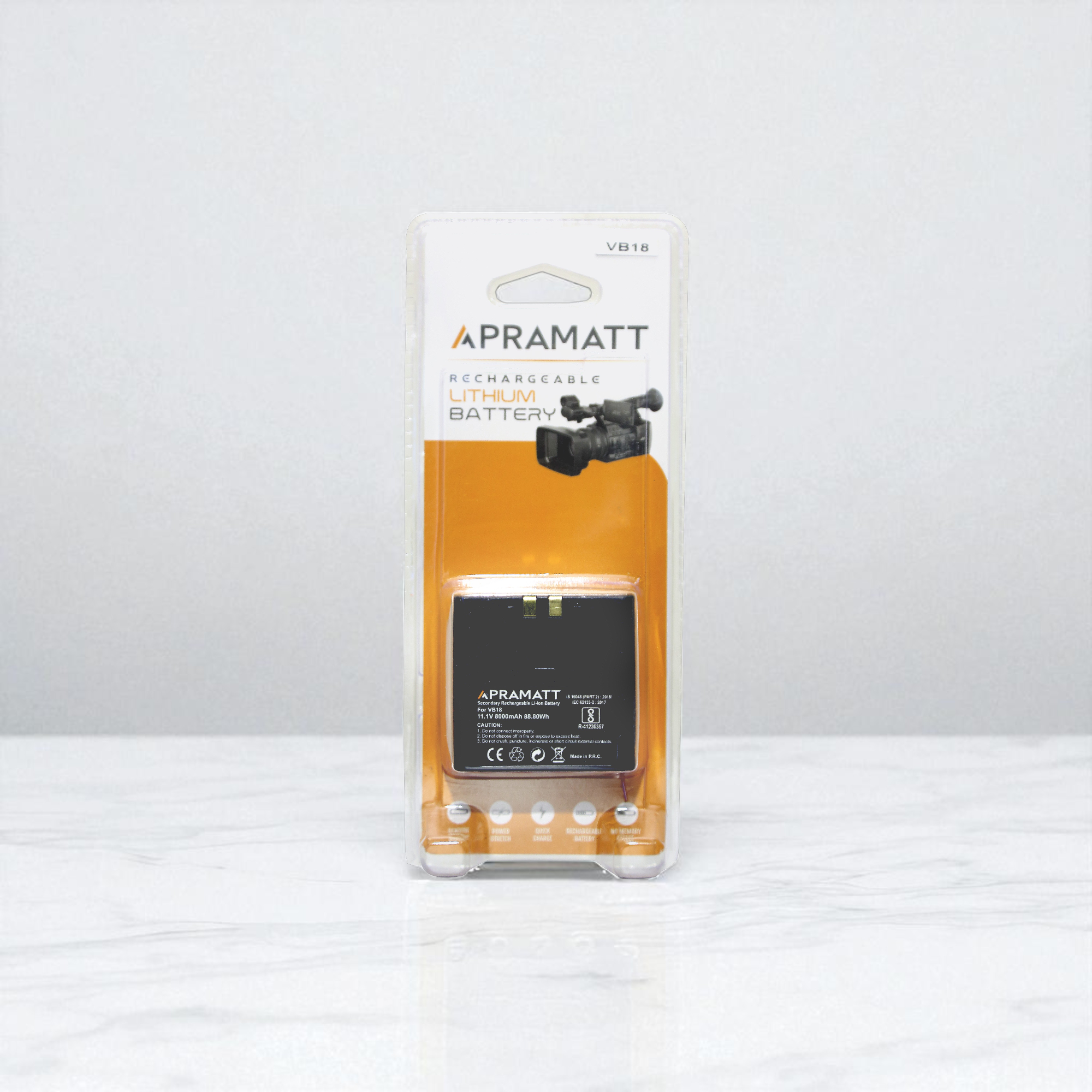 APRAMATT DC VB 18 Godox V850 V860 V860II Flash Battery (8000 mAh)