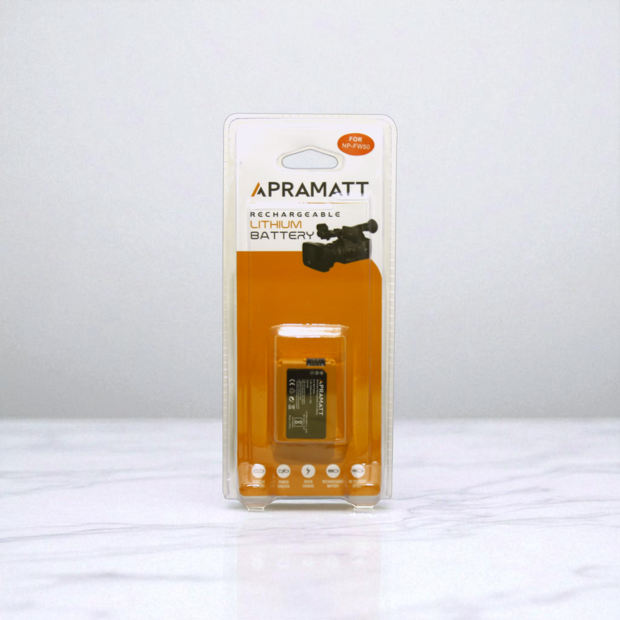 Apramatt NP-FW50 1500mAh Sony Camera Battery Compatible with A6000, A6100, A6300, A6400, A6500, A5100