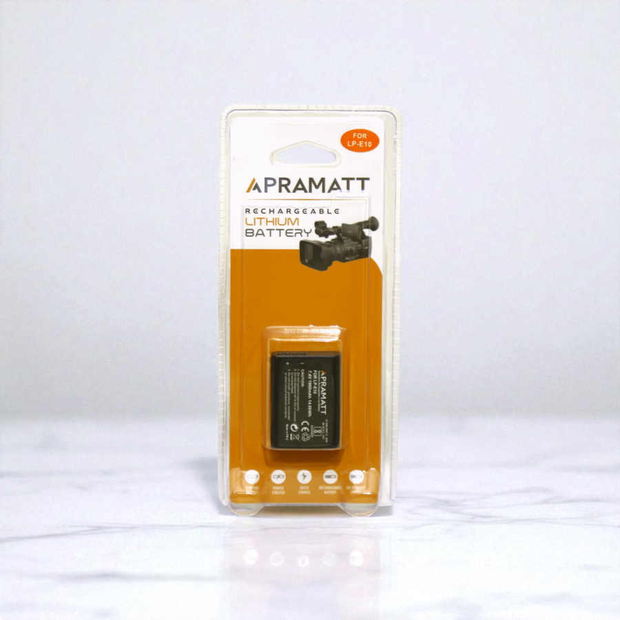 Apramatt DC LP-E10 Canon Camera Battery 1900mAh Compatible with EOS 1100D 1200D 1300D 1500D 2000D 3000D Kiss X50 X70 X80 Rebel T3 T5 T6 T7