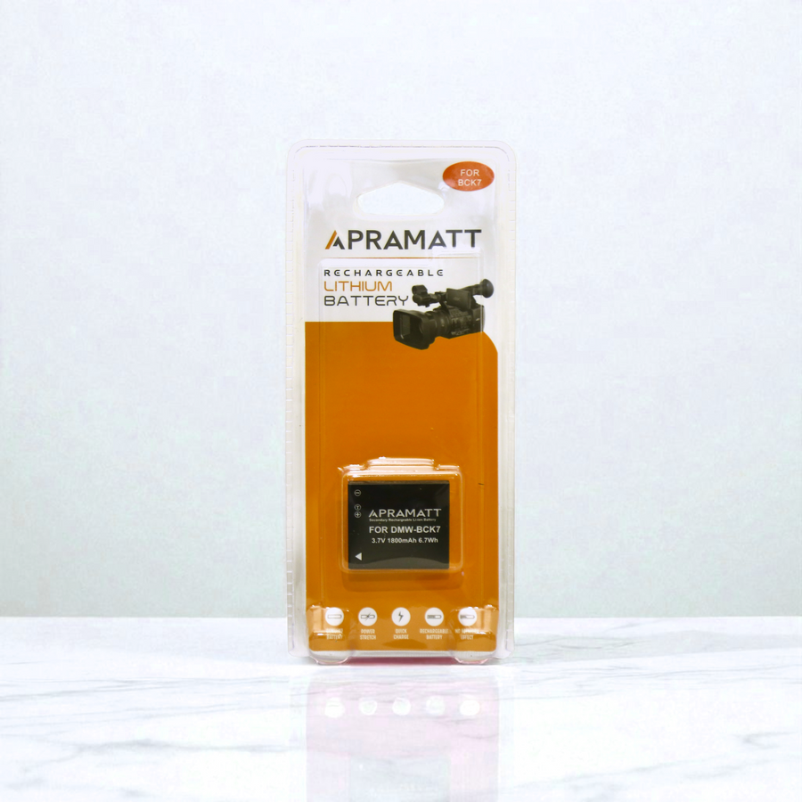 Apramatt BCK7 1800mAh Panasonic Camera Battery Compatible with Lumix DMC-FP1, FP2, FP3, FP7, FT10, FS10