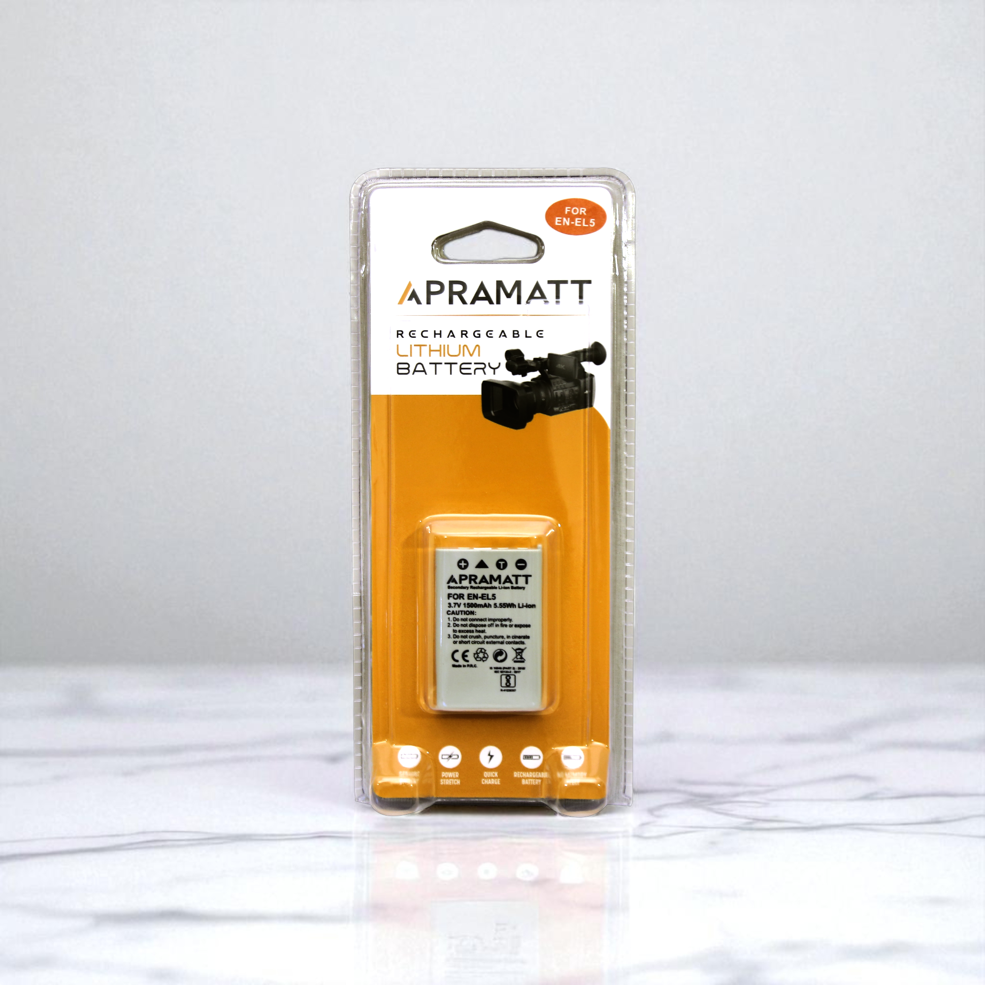 APRAMATT DC EL5 Nikon Camera Battery (1500 mAh) Compatible with Coolpix P530, P510, P100, P500, P520, 3700, 4200, 5200, 7900, 5900, S10, S4, S550, S560