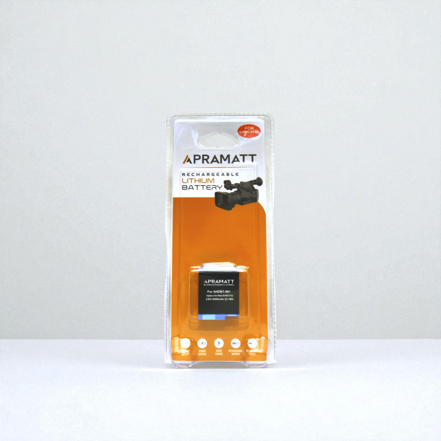 Apramatt 901 GoPro Camera Battery 6000mAh Compatible with GoPro Hero 9 Hero 10 Hero 11 Hero 12 Black