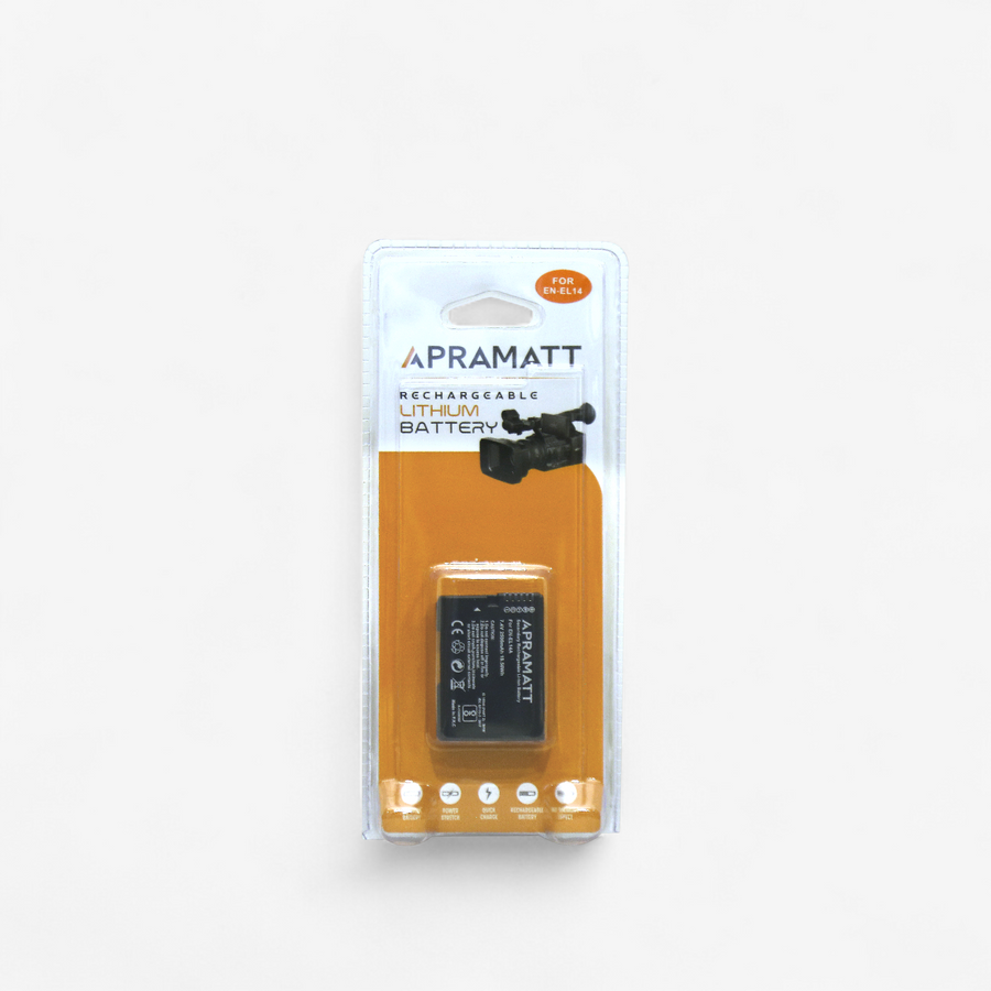 Apramatt DC EN-EL14A Nikon Camera Battery 2500mAh Compatible with D3100 D3200 D3300 D3400 D3500 D5100 D5200 D5300 D5500 D5600 D90 Df