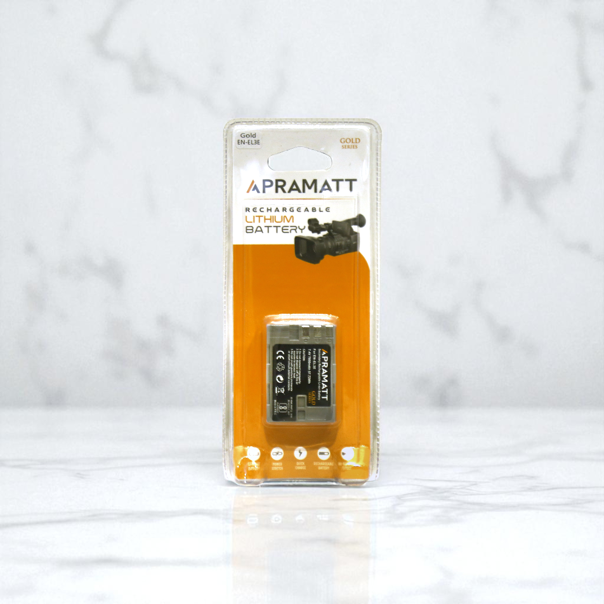 APRAMATT DC ENEL3E Gold Series Nikon Camera Battery (7800 mAh) Compatible with D700, D300, D300S, D200, D100, D90, D80, D70 & D50
