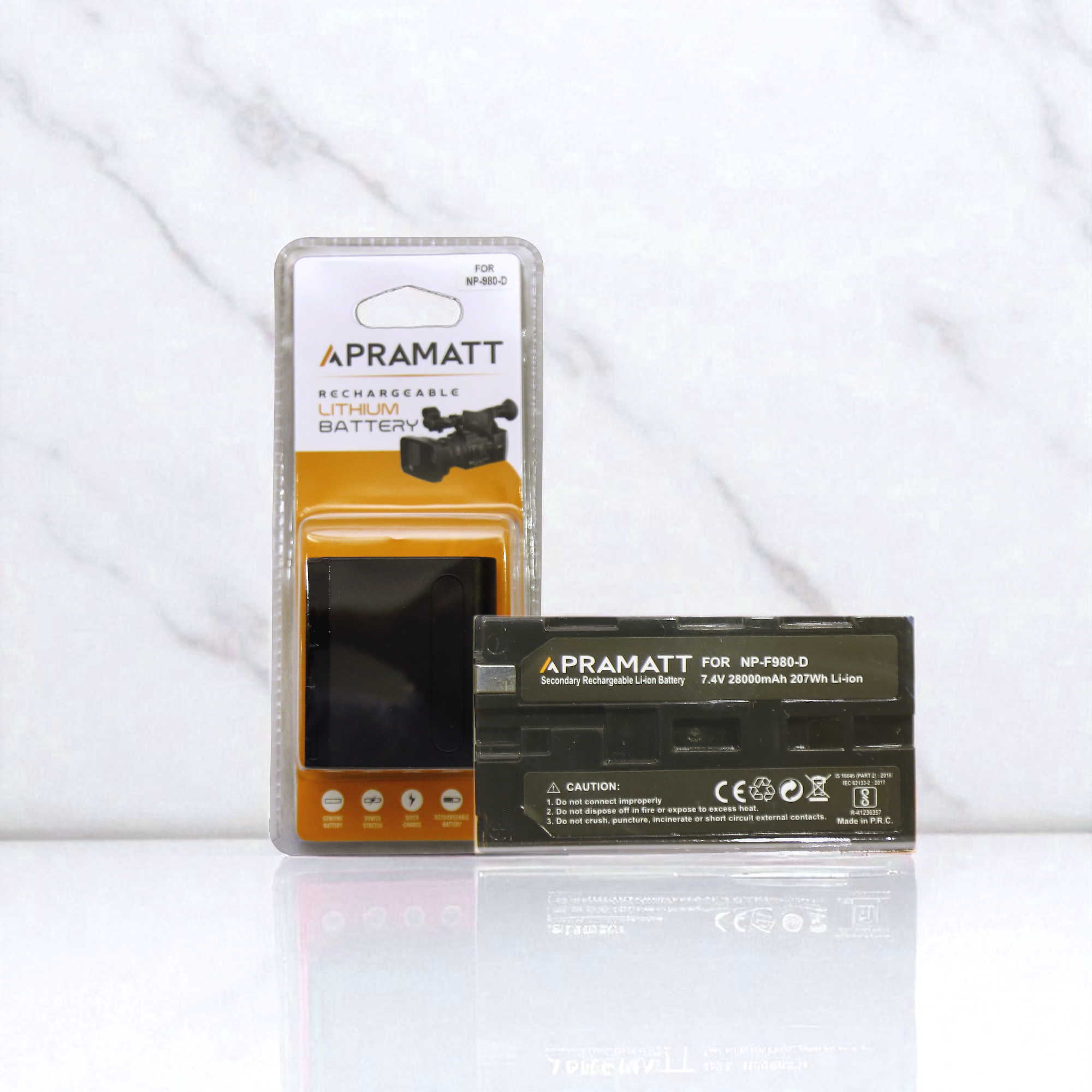 APRAMATT DC F980-D With Indicator Sony Camera Battery (28000 mAh) Compatible with Sony NP-F980 F970 F750 F550 F570 F960 F330, Sony Handycams, Sony CCD-SC55, TR516, TR716, TR818, TR910, TR917