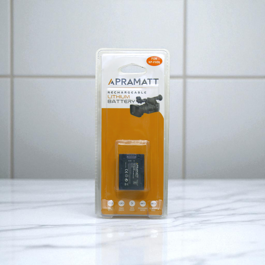 Apramatt NP-FH50 3000mAh Sony Camcorder Battery Compatible with HDR-CX100, CX105, CX115, CX130, XR100