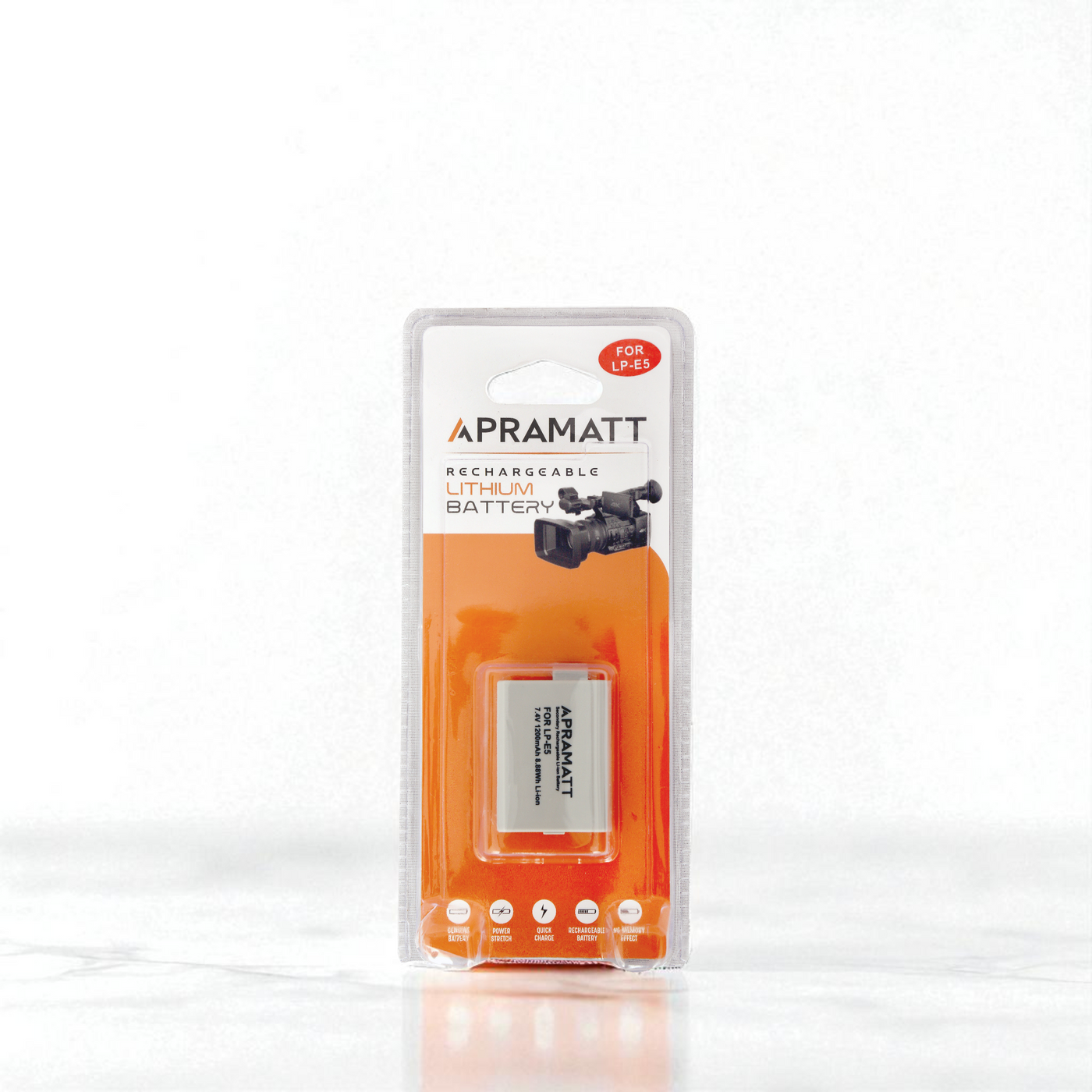 Apramatt DC LP-E5 Canon Camera Battery 1200mAh Compatible with EOS 450D 500D 1000D Kiss X2 X3 Rebel XSi Rebel T1i