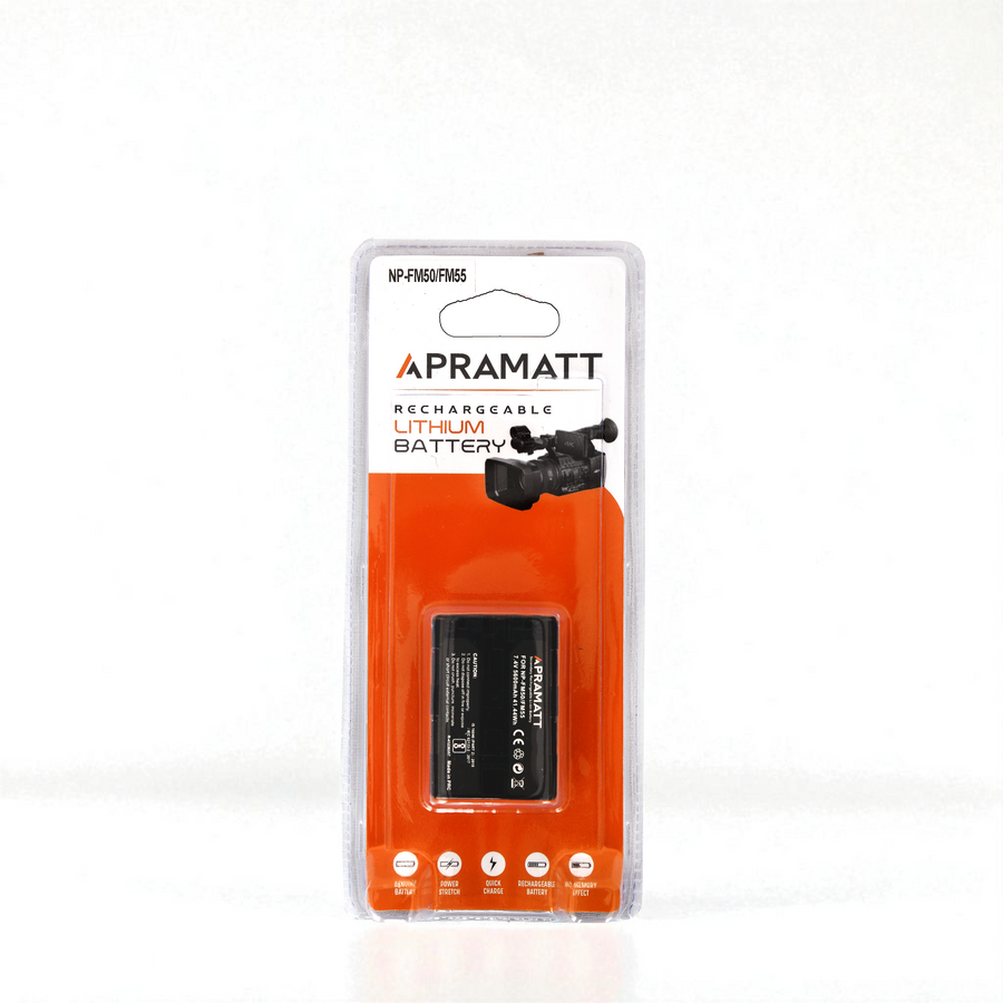 Apramatt NP-FM50 5600mAh Sony Camcorder Battery Compatible with DCR-PC350, TRV50, TRV80, DSC-F717, F828