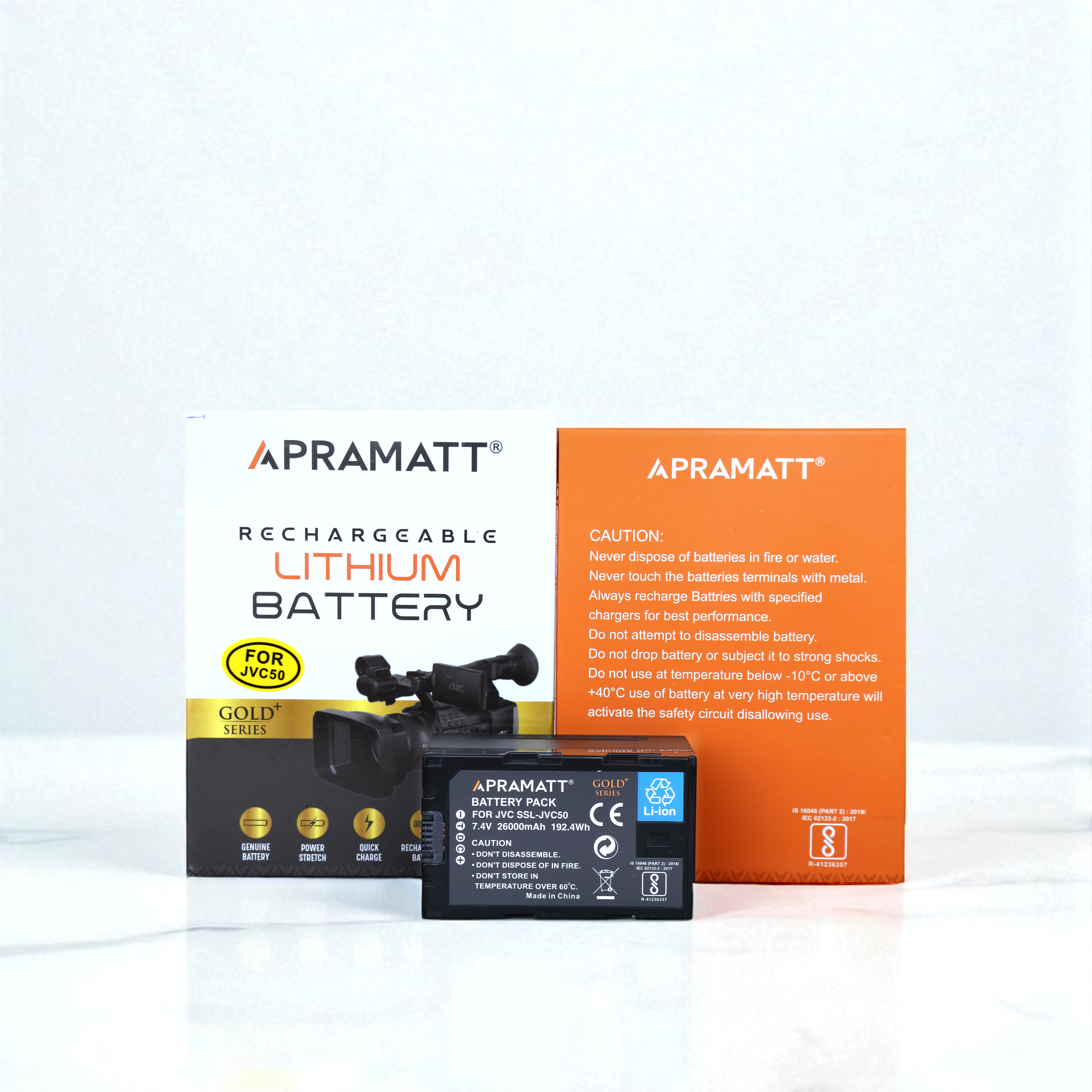 APRAMATT DC JVC 50 Gold Plus JVC Camera Battery (26000 mAh)