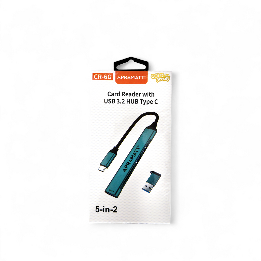 CR 6G + Adapter (5 in 1 USB C to USB3.0+USB2.0*2+SD+Micro SD)