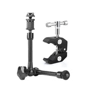 11inch Adjustable Articulating Friction Magic Arm & Large Super Clamp for Camera Rig, LCD Monitor, LED Flash Lights (11 inch Magic arm+clamp)
