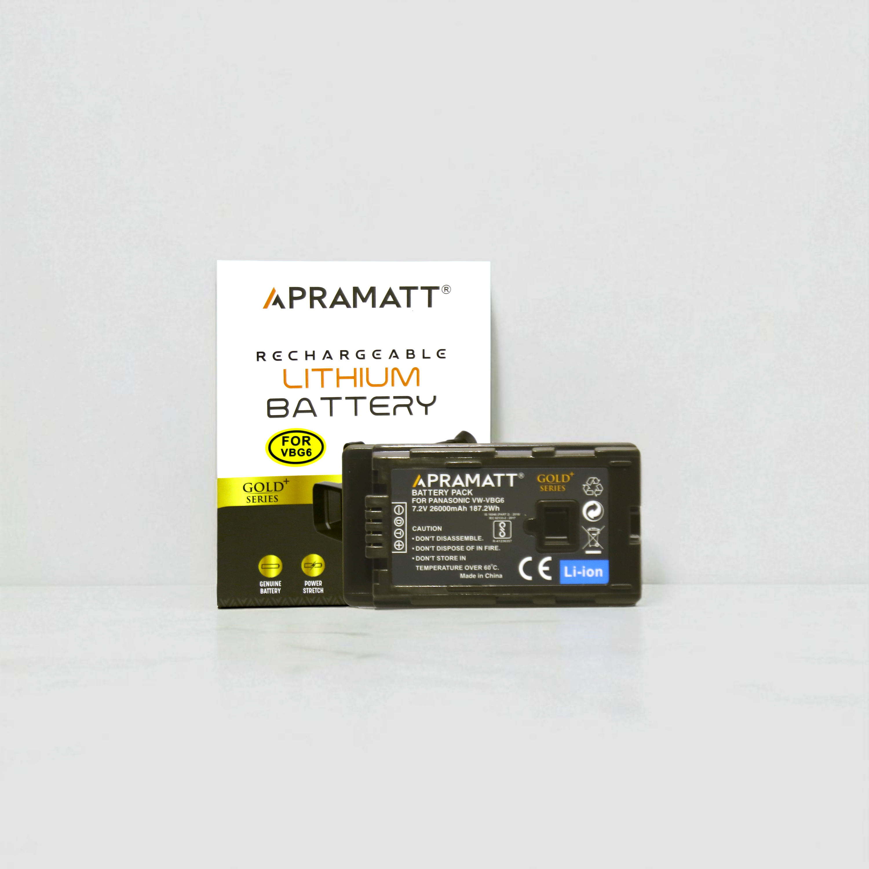 APRAMATT DC VBG 6 Gold Plus Series Panasonic Camera Battery Box Pack (19800 mAh)
