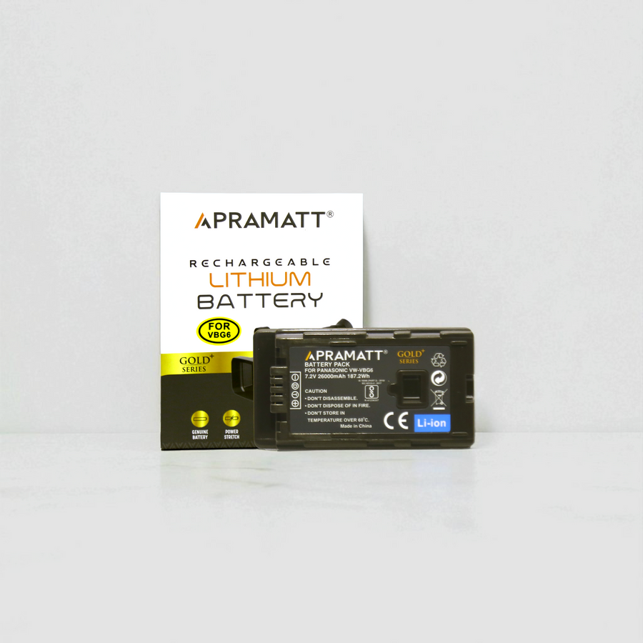Apramatt VBG6 Gold Plus 19800mAh Panasonic Camcorder Battery Compatible with AG-HMC70, AG-HMC150, AG-HVX200