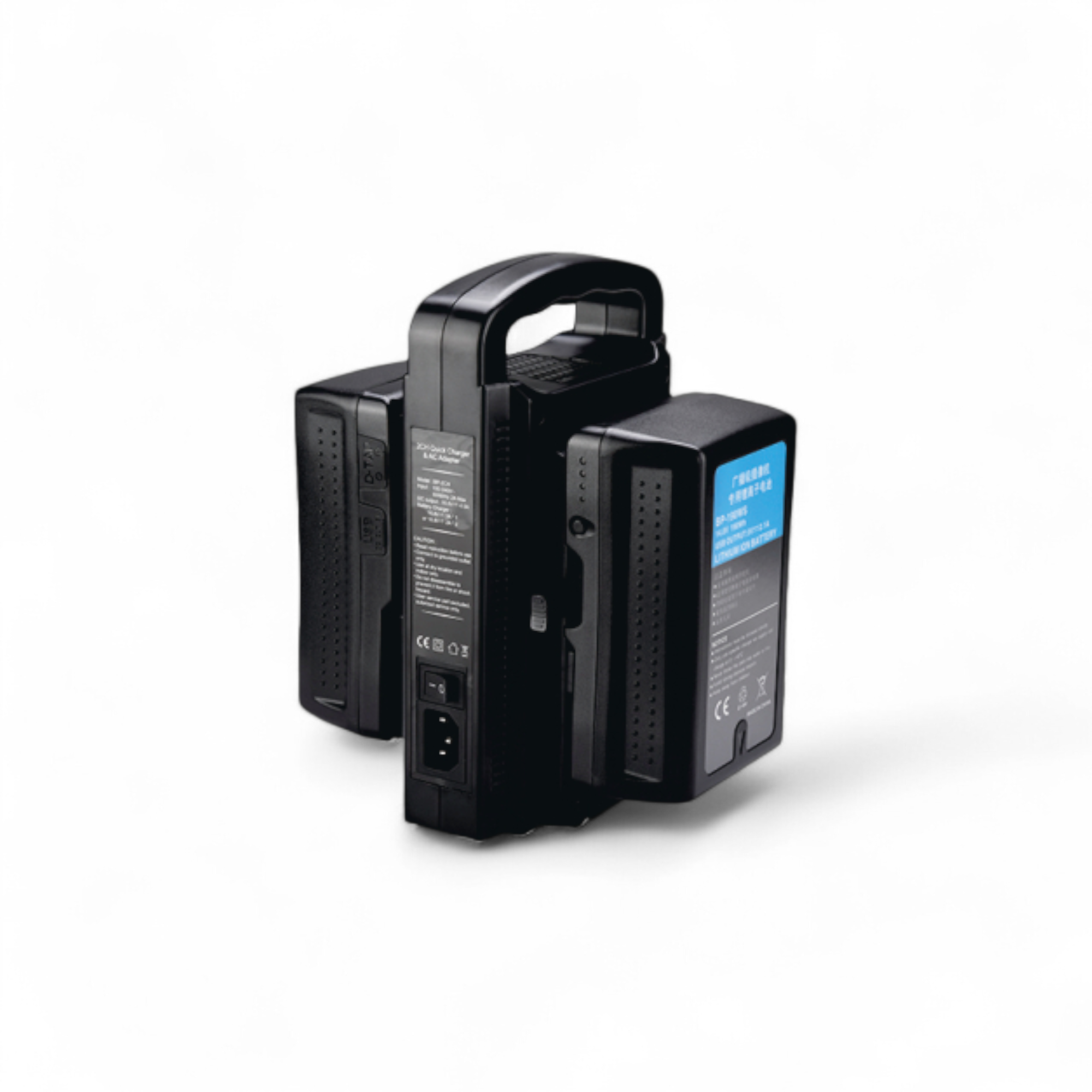 APRAMATT V Mount Charger BP-2CH (With 2 Channel), Compatible with Sony BP-L80S BP-L40A Broadcast Camcorder Batteries