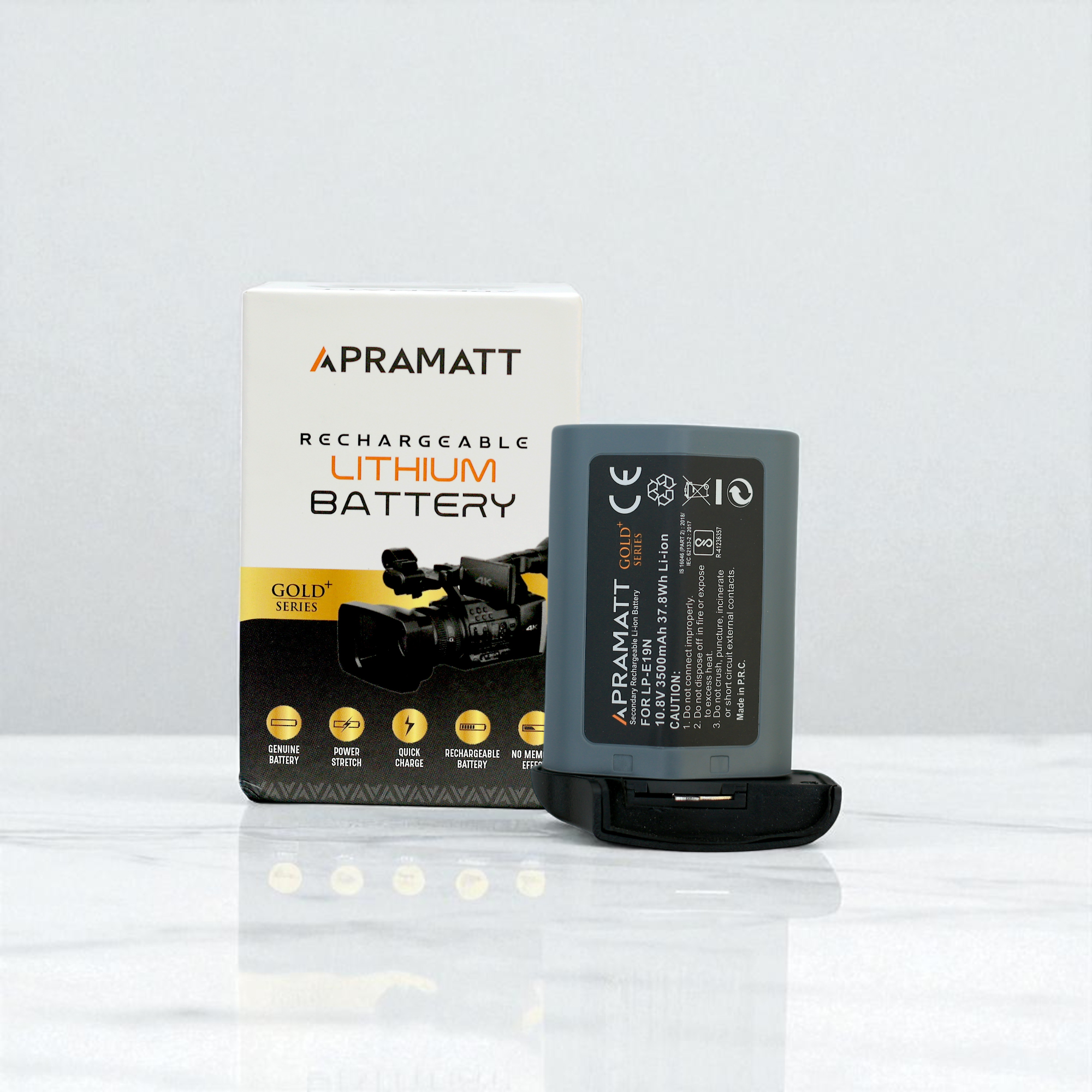 APRAMATT DC LPE19 Gold Plus Canon Camera Battery (3500 mAh) Compatible with EOS-1D X Mark III, EOS-1D X Mark II, EOS-1D X, EOS-1D Mark IV, EOS-1Ds Mark III
