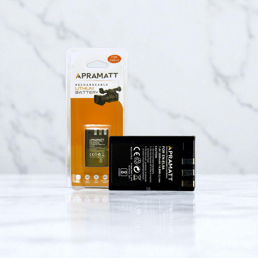 Apramatt DC EN-EL9 Nikon Camera Battery 2000mAh Compatible with DSLR D40 D40x D60 D3000 D5000