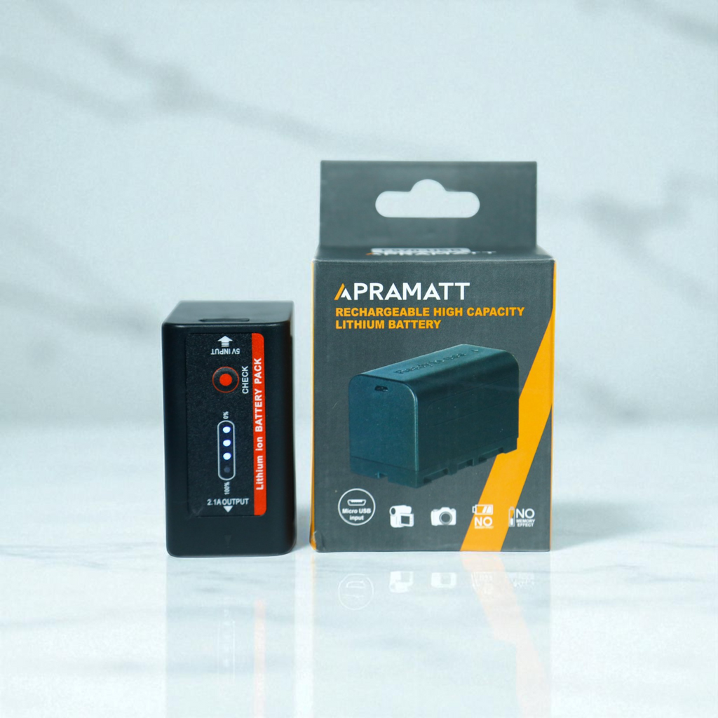 APRAMATT DC F980U with Indicator, USB input and output Sony Camera Battery (28000 mAh)