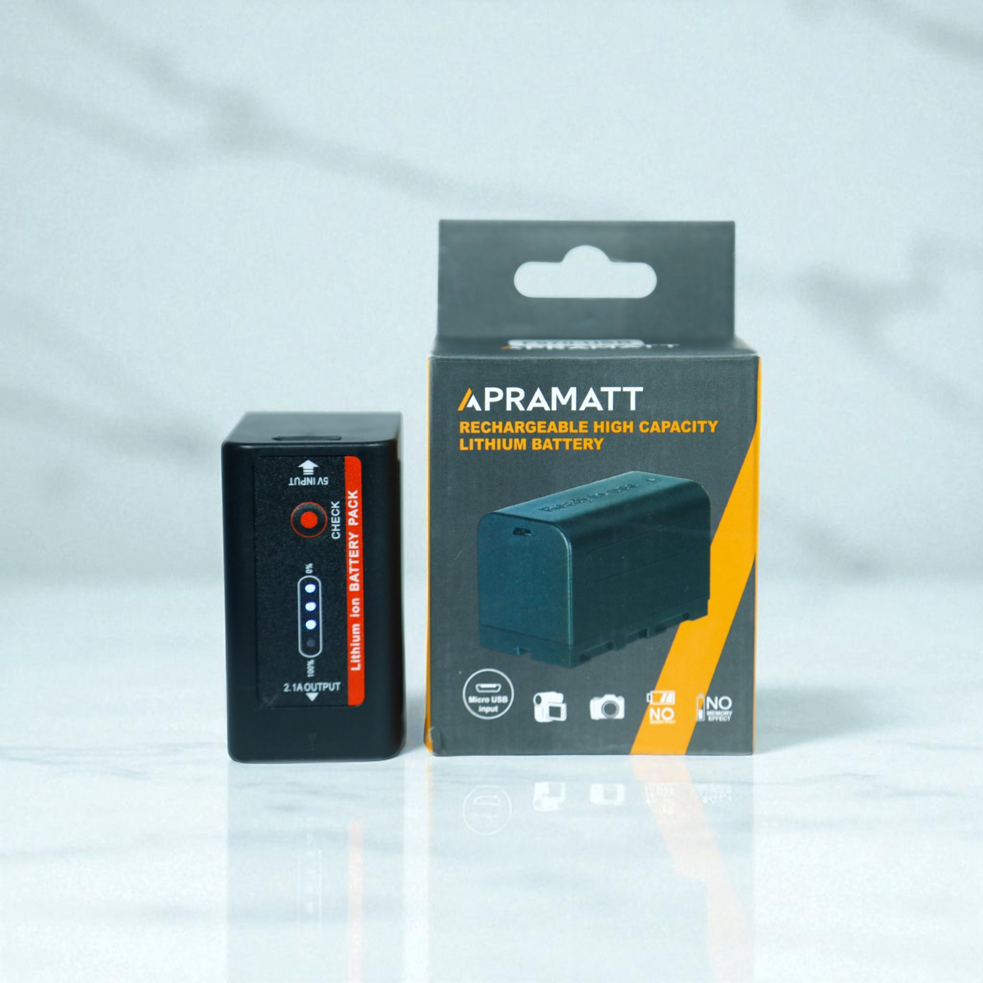 APRAMATT DC F980U with Indicator, USB input and output Sony Camera Battery (28000 mAh)