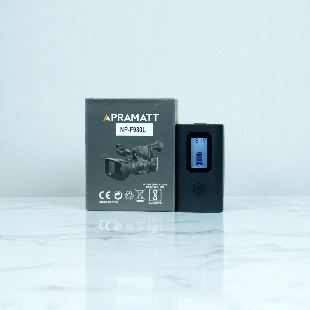 APRAMATT DC F980L with LCD with micro 5P cable Gold Plus Sony Camera Battery Box Pack (26400 mAh)