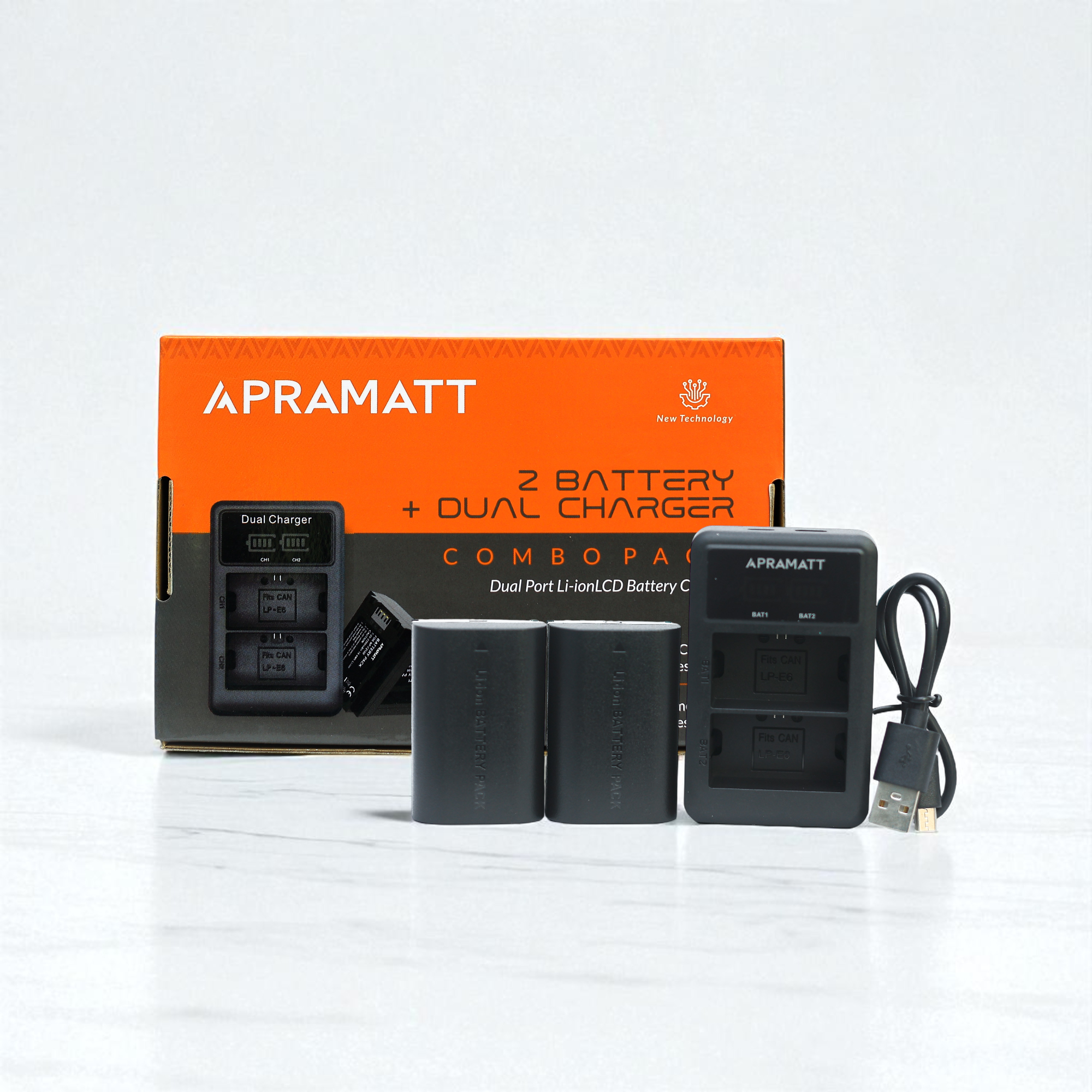 APRAMATT DC ENEL14 Combo (2 Battery 2500 mAh + Dual Charger) Compatible with Nikon D3100, D3200, D3300, D3400, D3500, D5100, D5200, D5300, D5500, D5600, DF, Coolpix P7000, P7100, P7700, P7800 Cameras