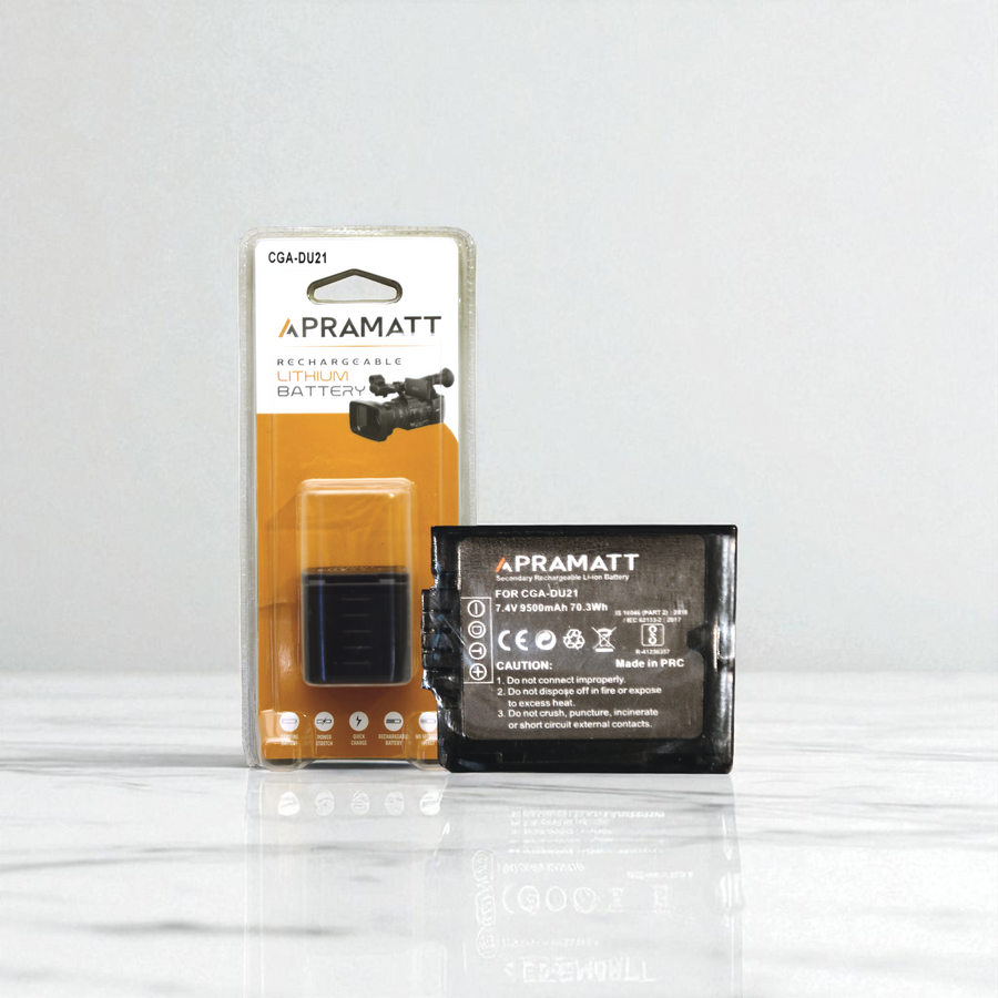 Apramatt DU21 9500mAh Panasonic Camcorder Battery Compatible with PV-GS150, PV-GS200, PV-GS500, AG-DV1000