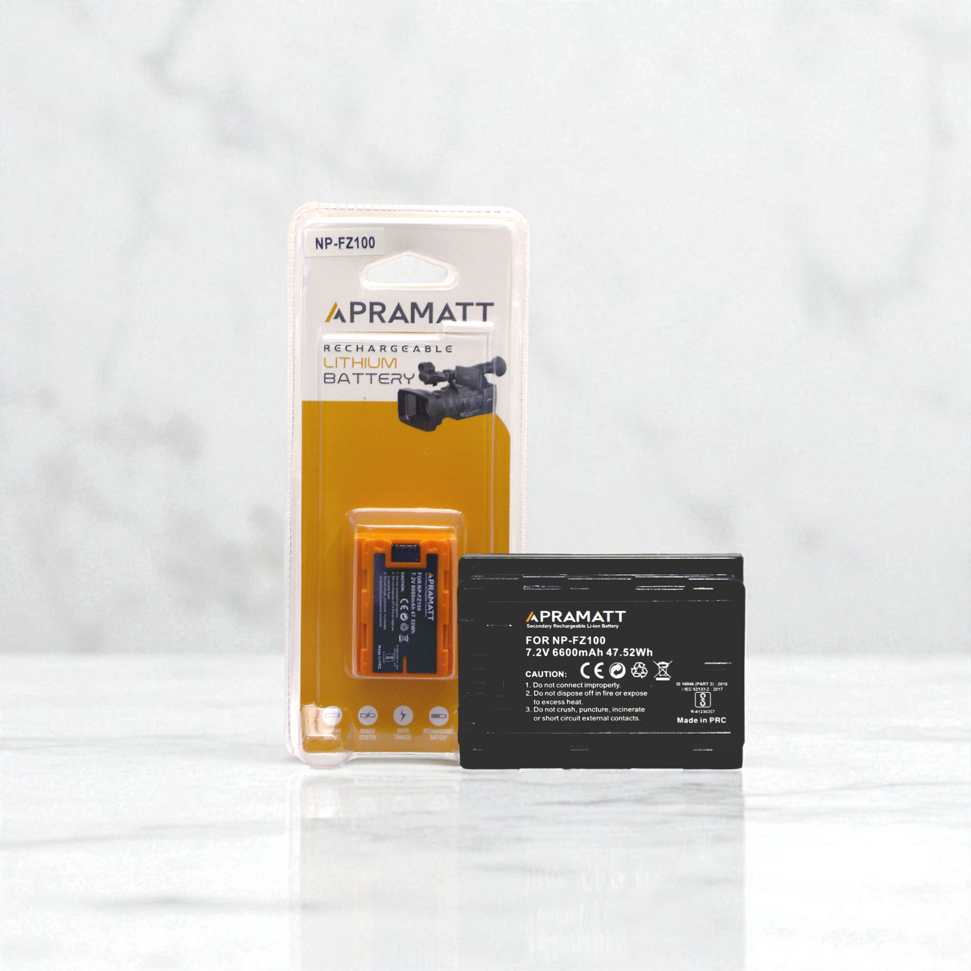 Apramatt NP-FZ100 6600mAh Sony Camera Battery Compatible with A7 III, A7R III, A7 IV, A9, A9 II
