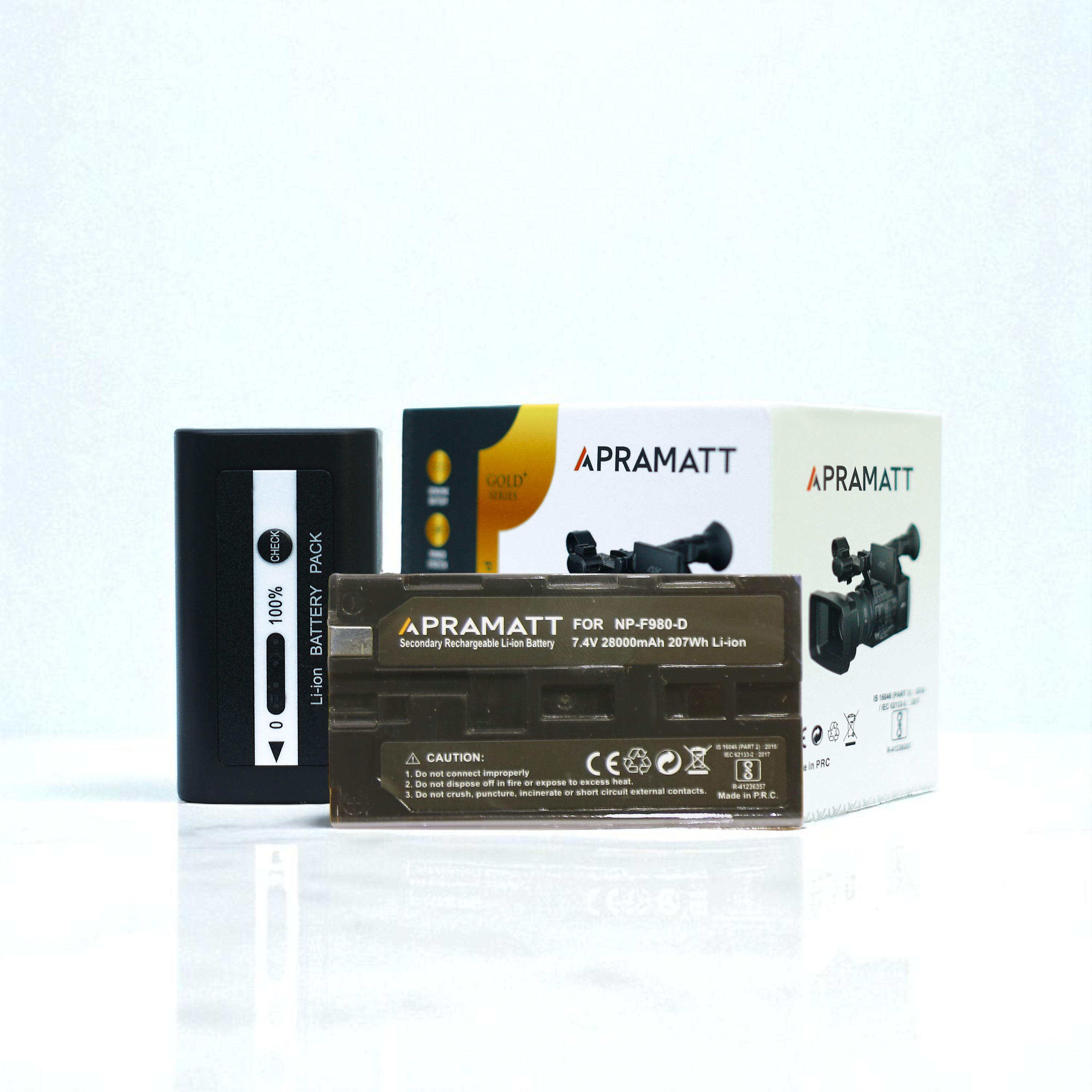 APRAMATT DC F980-D With Indicator Sony Camera Battery Box Pack (28000 mAh) Compatible with Sony NP-F980 F970 F750 F550 F570 F960 F330, Sony Handycams, Sony CCD-SC55, TR516, TR716, TR818, TR910, TR917