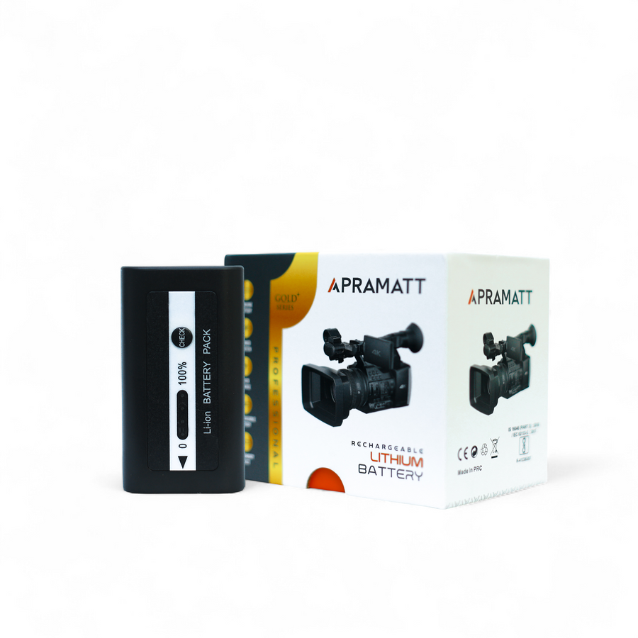 Apramatt NP-F990 Gold Plus 36000mAh Sony Camcorder Battery Compatible with HDR-FX1, HVR-Z1U, DCR-VX2100