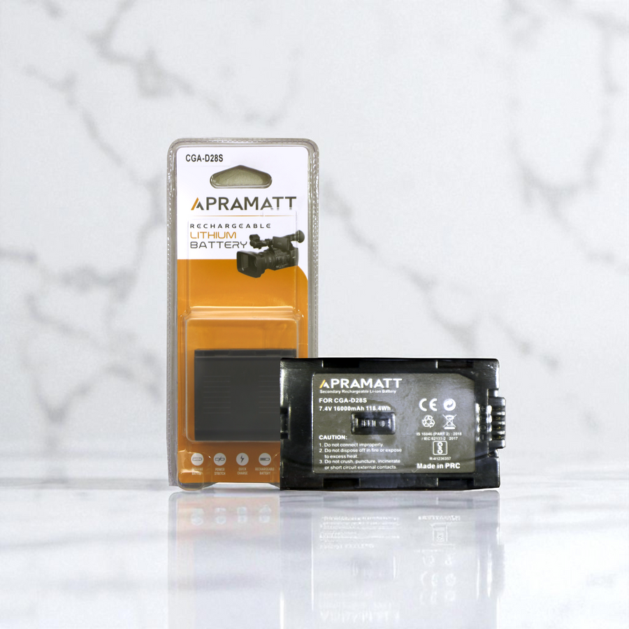 Apramatt D28S 16000mAh Panasonic Camcorder Battery Compatible with AG-AC130, AG-AC160, AG-HPX170, AG-DVX100