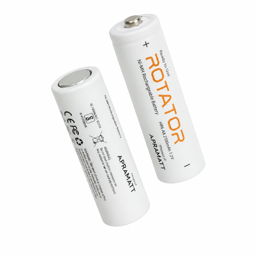 Rotator (AA2100 4PL) Pack of 4, AA Ni-Mh 2100mAh Capacity Pre-Charged Rechargeable Battery