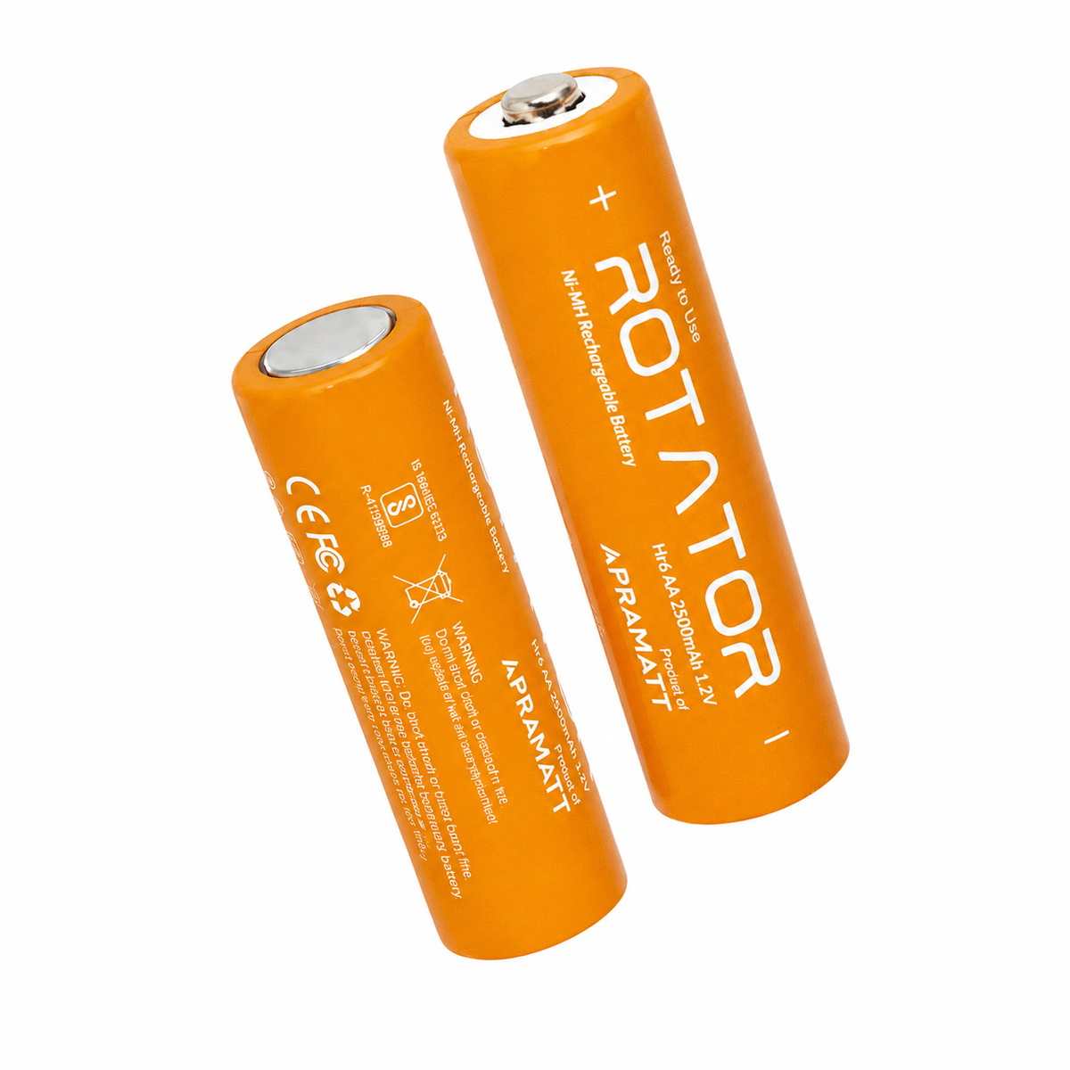 Rotator (AA2500 2PL) Pack of 2, AA Ni-Mh 2500mAh Capacity Pre-Charged Rechargeable Battery