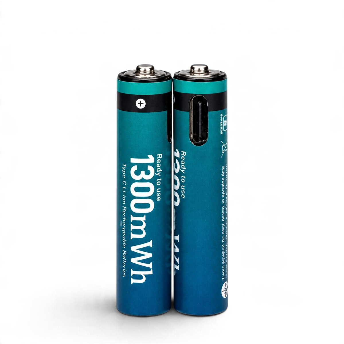 Rotator (AAA1300 Li-ion 2PL) Pack of 2, AAA Li-ion 1300mWh Capacity Type-C Rechargeable Battery