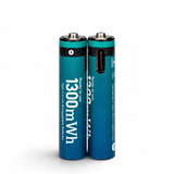 Rotator (AAA1300 Li-ion 2PL) Pack of 2, AAA Li-ion 1300mWh Capacity Type-C Rechargeable Battery