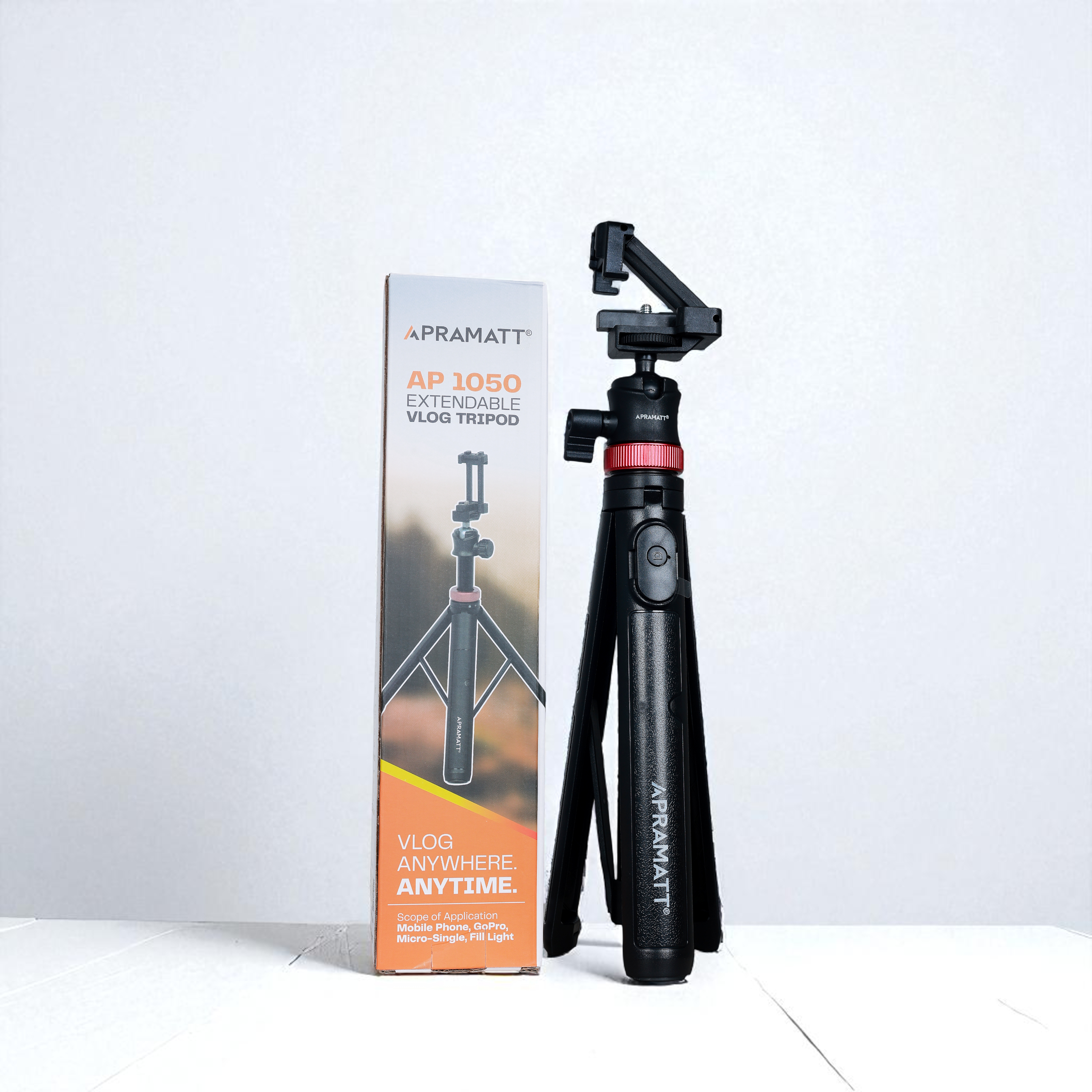 AP 1050 Extendable Vlog Tripod (Tripod + Selfie Stick)