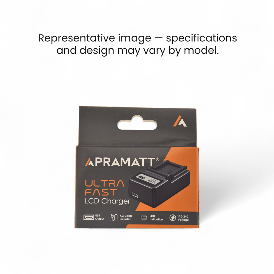 Apramatt Ultra Fast LCD Charger for Canon NB-10L Battery, Compatible with PowerShot G1 X, G3 X, G15, G16, SX40/SX50/SX60 HS