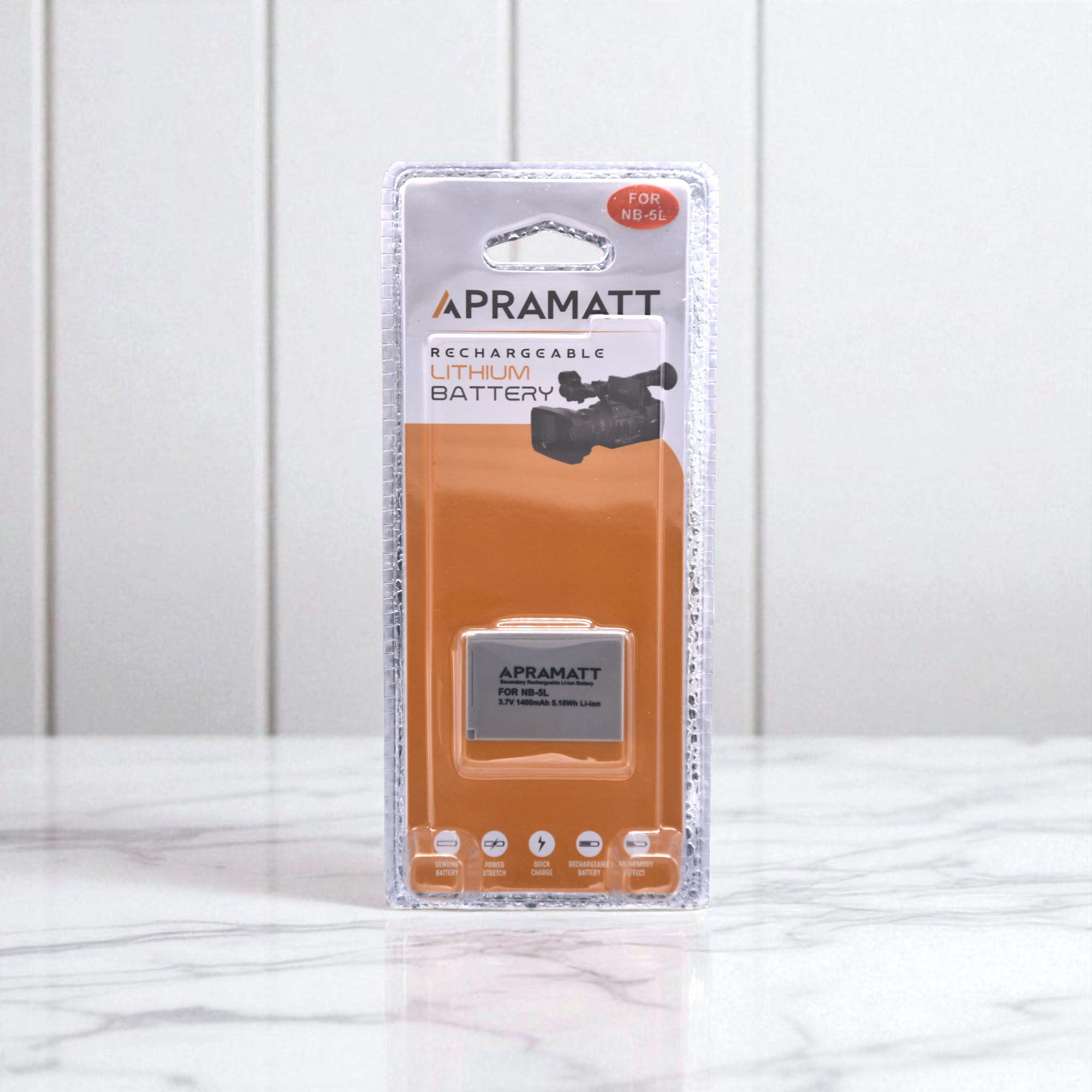 APRAMATT DC NB5L Canon Camera Battery (1400 mAh) Compatible with IXUS 870IS, 970IS, 980IS, 990IS, 90IS, PowerShot SD880IS, SD790IS, SD890IS, SD990IS, SD970IS, S100, S110, SX200IS