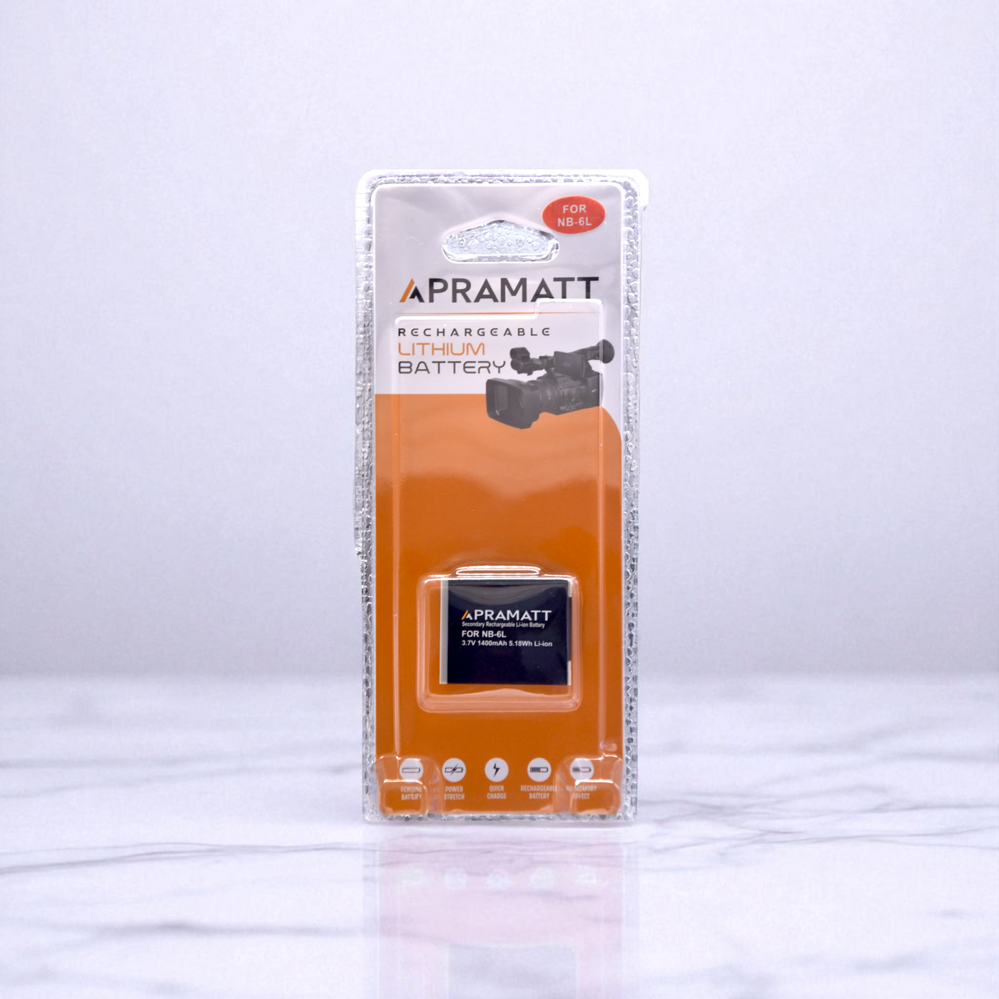 Apramatt DC NB-6L Canon Camera Battery 1400mAh Compatible with PowerShot SX510 SX520 SX530 SX700 SX710 SD980 SD1300 D10 D20 D30 IXUS 85 95 200