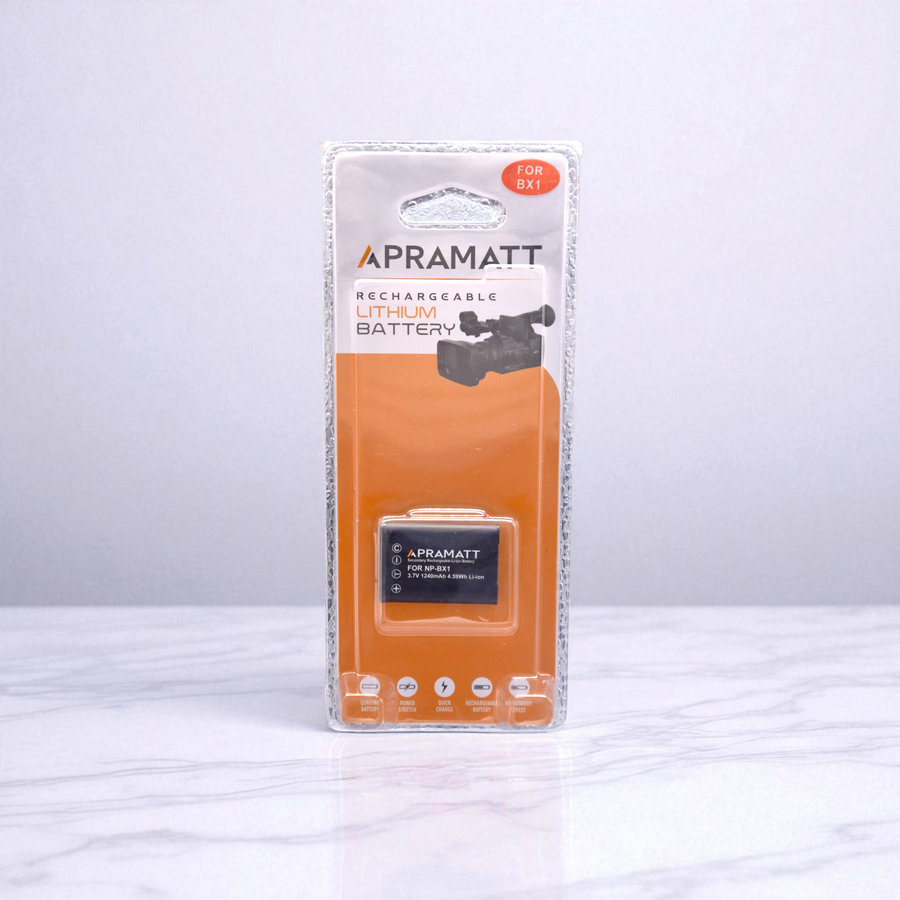 Apramatt NP-BX1 1240mAh Sony Camera Battery Compatible with DSC-RX100 series, HX400V, HX90V, WX350