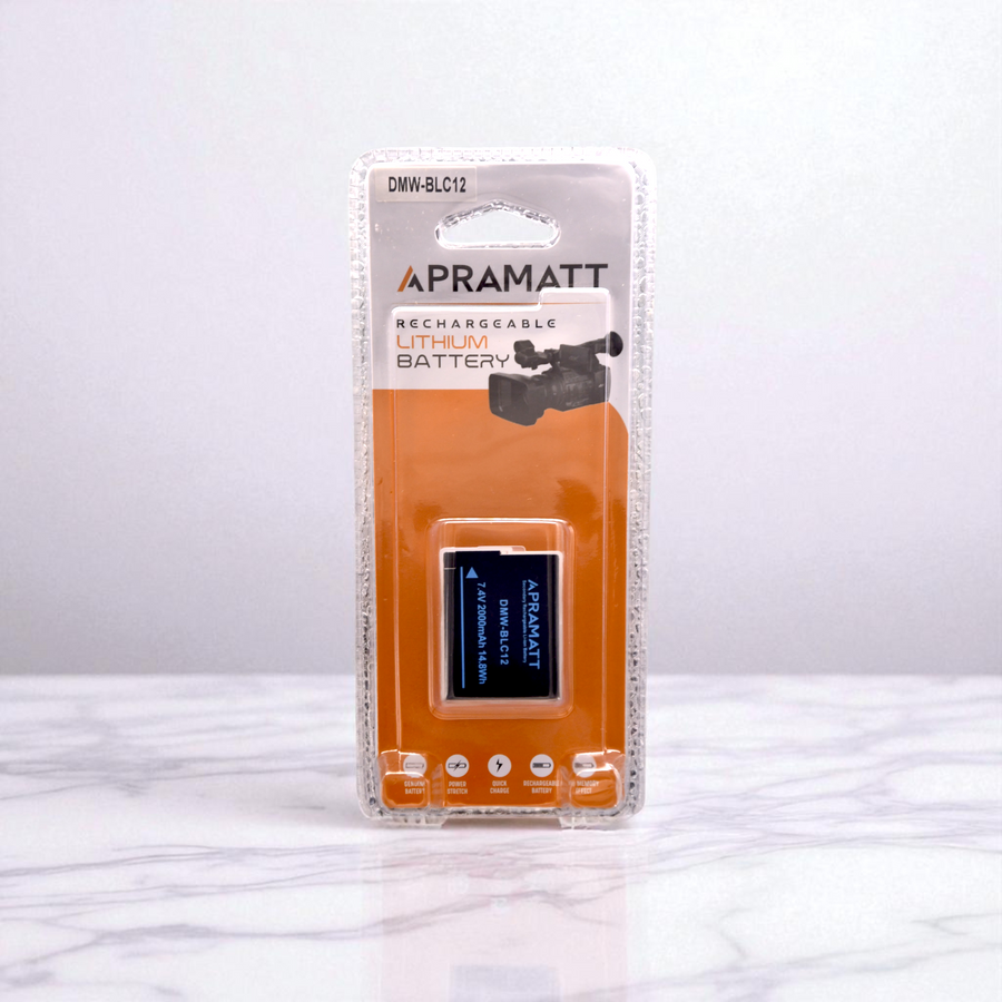Apramatt BLC12 2000mAh Panasonic Camera Battery Compatible with Lumix DMC-GH2, G5, G6, G7, GX8, FZ200, FZ300