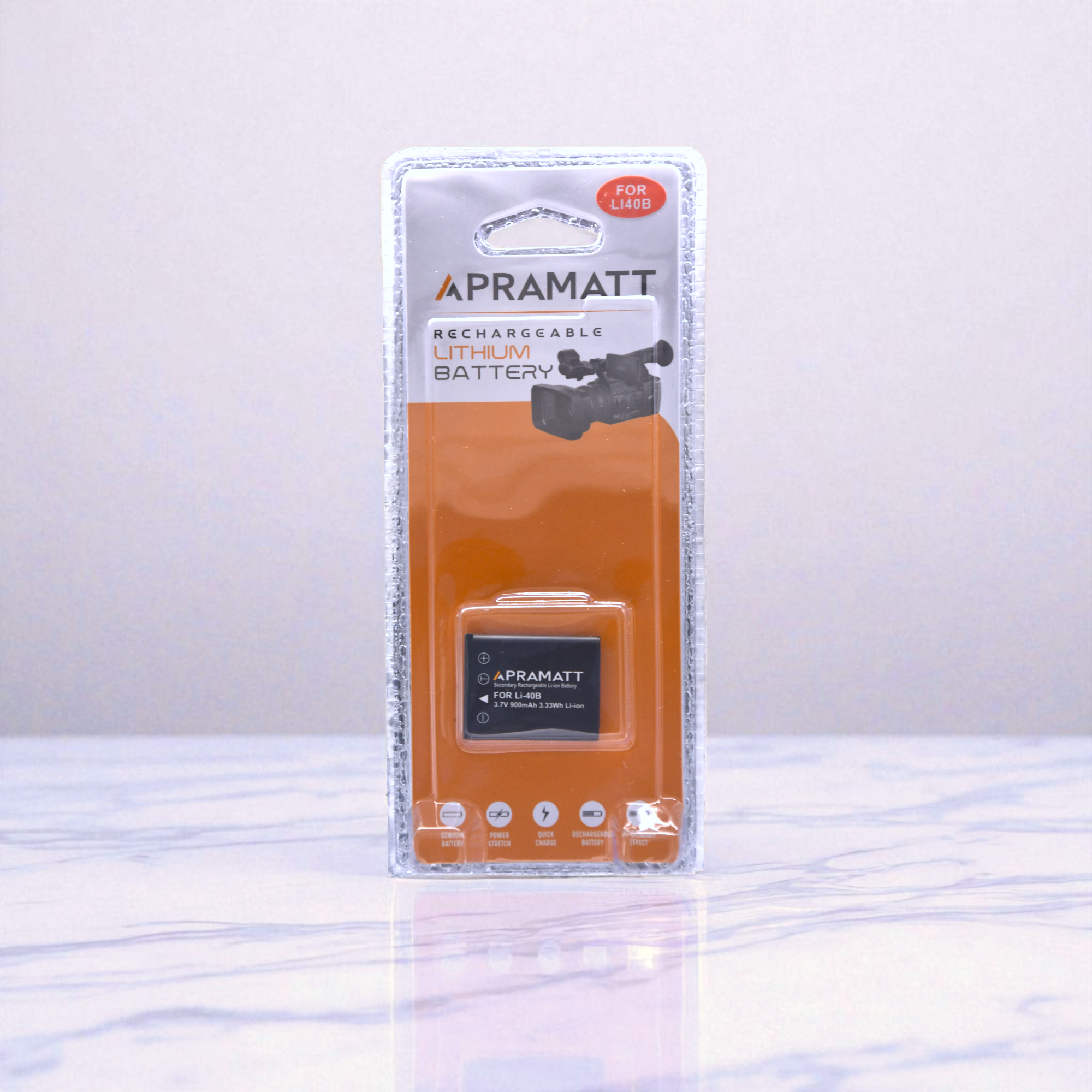 APRAMATT DC LI40B Olympus Camera Battery (900 mAh) Compatible with FE-240, FE-280, FE-290, FE-300, FE-320, FE-340, FE-350, FE-4010, FE-5030, µ 1040, µ780, µ 790 SW, µ770 SW, u795 SW, u820 More Digital Cameras
