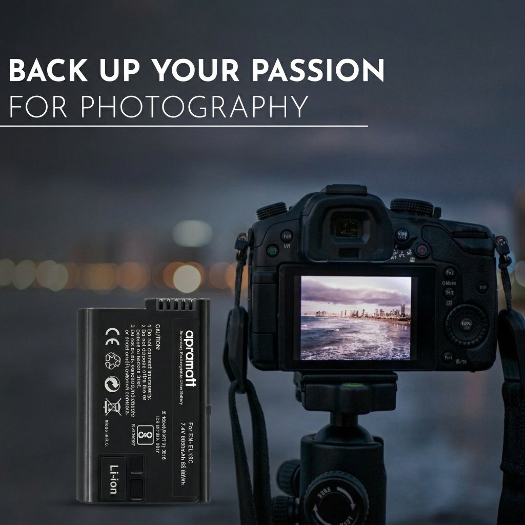 Apramatt EN-EL15C 9000mAh Nikon Camera Battery Compatible with Z5 Z6 Z6 II Z6 III Z7 Z7 II Z8 D780 D850 D750 D7500 D7200 D800 D810