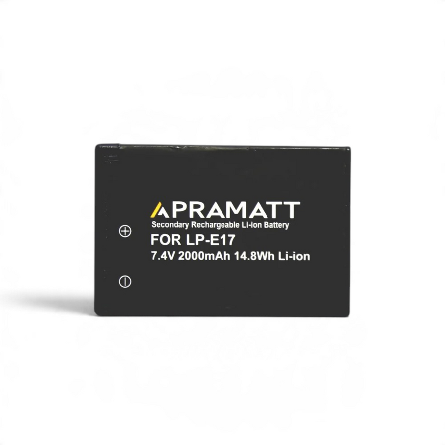 Apramatt LP-E17 2000mAh Canon Camera Battery Compatible with EOS 200D 200D II 250D 750D 760D 800D 77D RP R8 R10 R50 R100 SL2 SL3 T6i T7i T8i