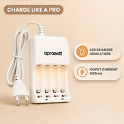 Apramatt BC 805 Rapid AA/AAA NiMH Rechargeable Battery Charger with LED Indicator
