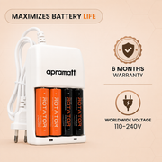 Apramatt BC 805 Rapid AA/AAA NiMH Rechargeable Battery Charger with LED Indicator