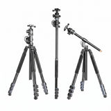 APRAMATT AP-7280 Pro tripod with ball head, shown as tripod, monopod and horizontal arm