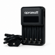 Apramatt Super Fast AA/AAA NiMH Rechargeable Battery Charger with Auto Cut-Off