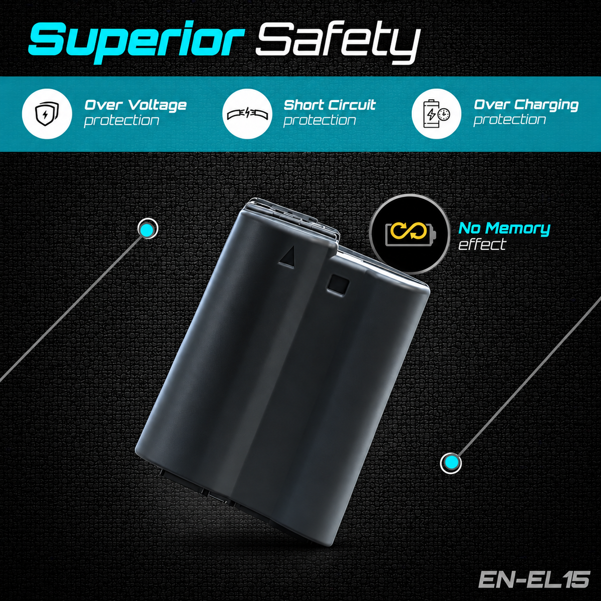Apramatt EN-EL15C Gold Plus 12000mAh Nikon Camera Battery Compatible with Z5 Z6 Z6 II Z7 Z7 II Z8 D780 D850 D750 D7500 D800 D810