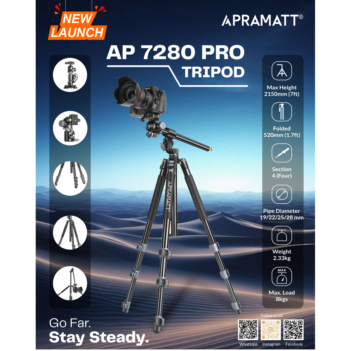AP-7280 Pro Tripod