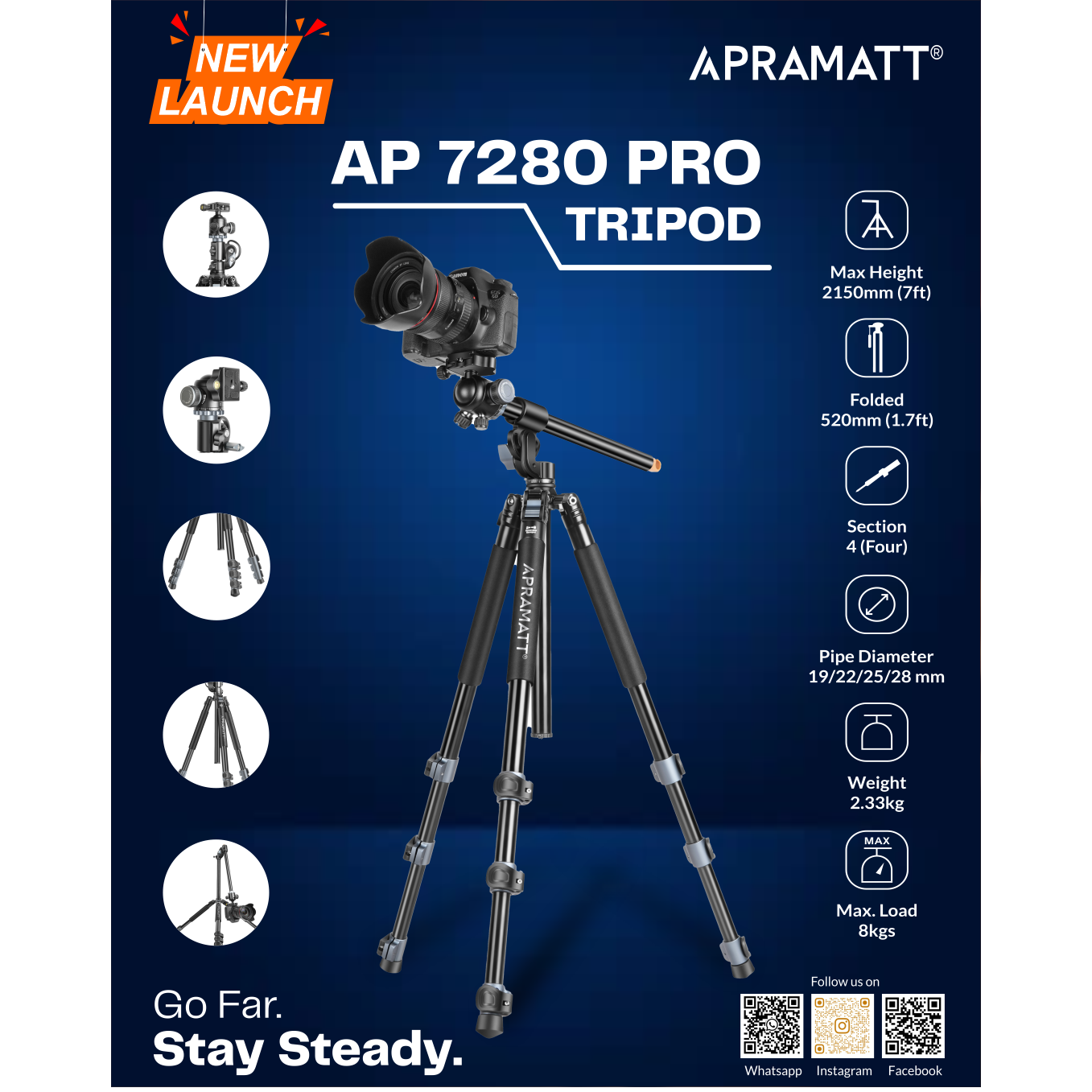 AP-7280 Pro Tripod
