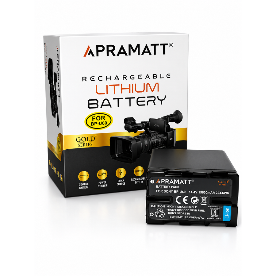 Apramatt BPU60 15600mAh Sony Camcorder Battery Compatible with PMW-100, PMW-150, PMW-200, NEX-FS700